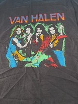 Vintage 80s Van Halen Portrait Black  Bandana Rock Band Eddie David Concert - $558.28 MXN