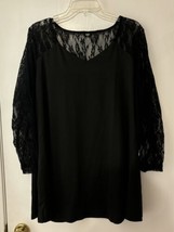 Womans Black Evening Blouse 2XL NEW - $20.79