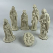 White Porcelain Nativity Scene Set by Artmark 1988 Christmas Decoration ... - $17.59