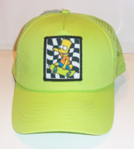 Nwt The Simpsons Bart Simpson Neon Green Baseball Hat -- Adjustable - £20.14 GBP