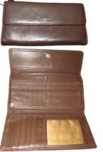 Vintage Gino Velentini Vera Pelle Brown Leather Tri Fold Wallet - £23.52 GBP