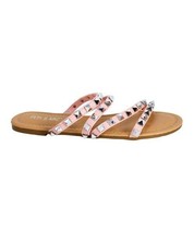 Fifth &amp; Luxe Studded Slide Sandals BLUSH 7 - £35.55 GBP