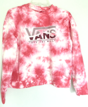 Vans Off the Wall Long Sleeve Sweatshirt Size Extra Small Boxy Pink Tie Dye - £10.65 GBP