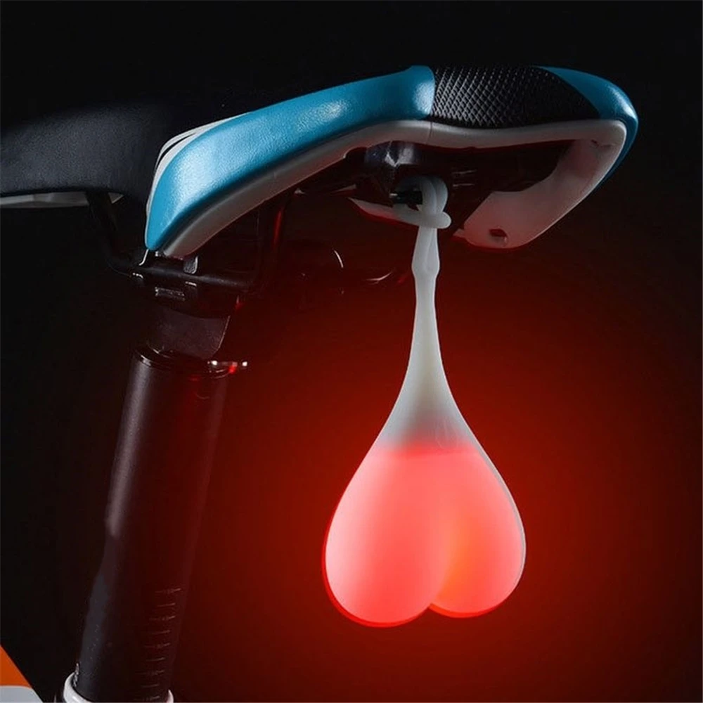 Cycling Balls Tail Silicone Light Bike Waterproof Night LED Red Warning Lights - £11.86 GBP