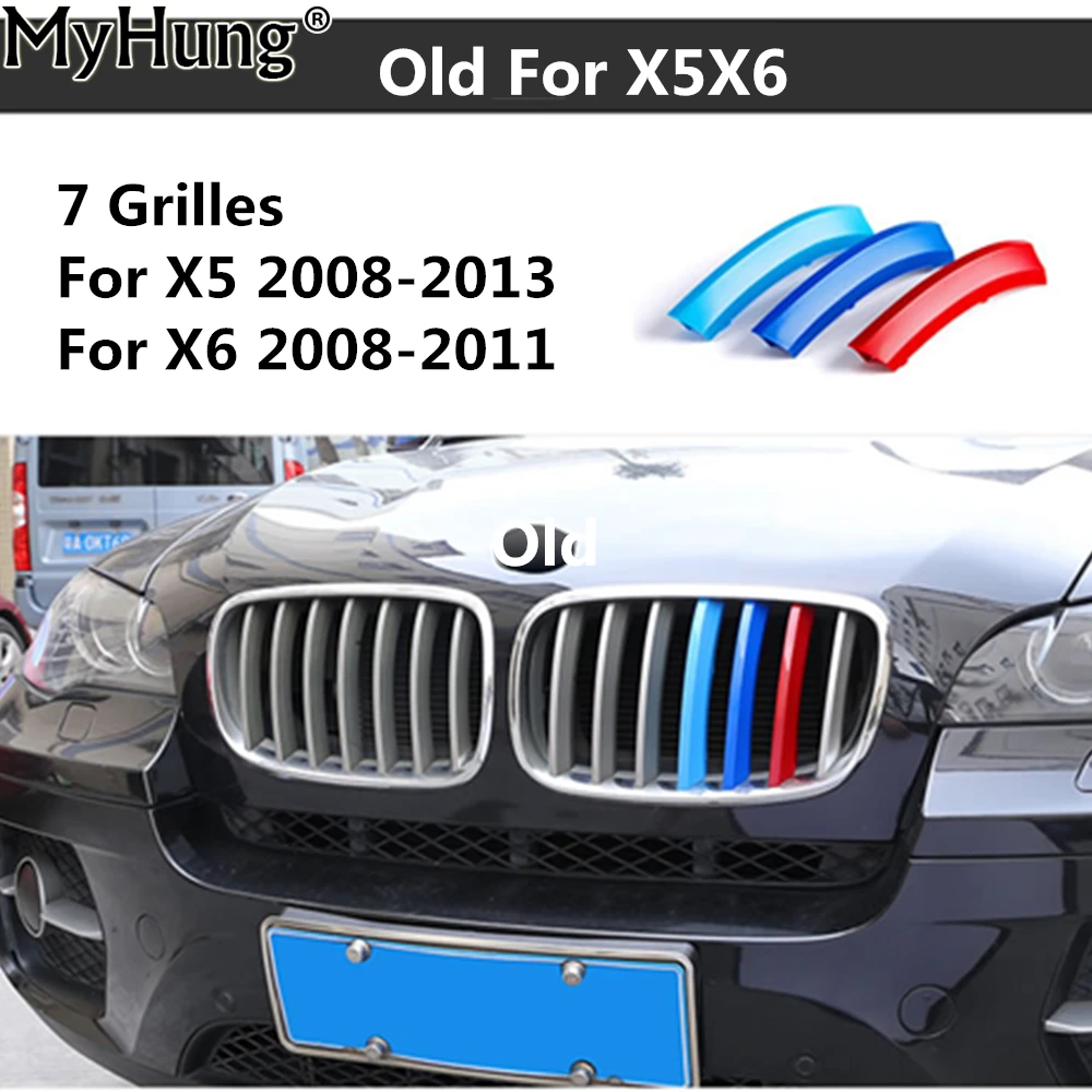 For  X5 E70 2008 To 2013 X6 2008 To 2011 3D M Car Front Grille Trim Strips Grill - £59.08 GBP