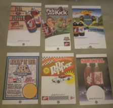 Set of 6 Dr Pepper Cardboard Store Price Display Posters - $4.46
