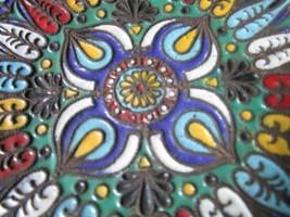 CLOISONNE CHINA WALL PLATE PLAQUE 7&quot;  [*CLOIS] - $1,040.47 MXN