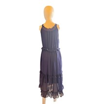Beachsissi Women’s Navy Blue Ruffle Maxi Dress Size M - $329.39 MXN