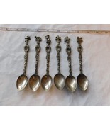 Vintage Souvenir Spoons Lot of 6 Made in Italy Horse Cherub Lion w/ Wings - £40.50 GBP