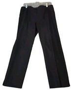 Lafayette 148 12 Solid Navy Cropped Bleecker Ankle Pants Cotton Blend St... - $47.96 CAD