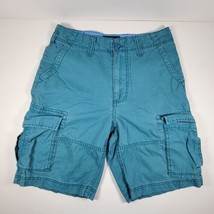 American Rag Cargo Shorts Men&#39;s Size 30 Blue Teal Pockets Outdoors - £15.15 GBP