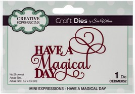 Creative Expressions Craft Dies By Sue Wilson Mini Expressions Have A Magical Da - £20.87 GBP