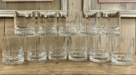 VTG Set Of 11 Canadian Club Whiskey Low Ball Glasses Embossed Engraved L... - £74.53 GBP