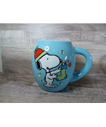 Peanuts Charlie Brown Christmas Snoopy Woodstock Holiday Blue Coffee Mug... - $12.59