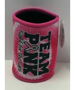 Novelty Breast Cancer Awareness Foam Neoprene Can Insulator &quot;Team Pink F... - $6.90