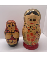 Vintage Russian nesting dolls Matryoshka Two Different One Has Crack See... - £21.97 GBP