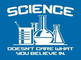 FUNNY TSHIRT Science Doesn&#39;t Care What You Believe In T-Shirt Mens Womens Tee  - £10.43 GBP
