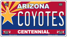 Arizona Centennial Coyotes Novelty Mini Metal License Plate Tag - £11.75 GBP