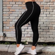 Fabletics Pureluxe Leggings M 7/8 Oasis Black Athletic Pockets Stretch Athletic  - $29.69