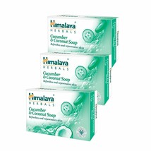 3 X Himalaya Herbals Cucumber & Coconut Soap 75 gms FREE SHIP - £11.55 GBP