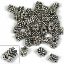 36 Nickel Plated Tube Bali Beads 7 x 6mm - £9.78 GBP