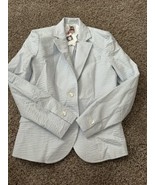 Anne Klein Womens Stripes 2 Button Long Sleeve Blazer Size 4 Career Casual - $50.78 CAD