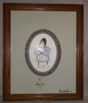 P. Buckley Moss Girl With Cat Framed Print 903/1000 1984 - £63.50 GBP