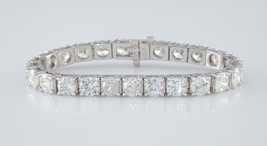 14k White Gold Round Diamond Tennis Bracelet 1 ct Each! TDW 25.05 ct Gorgeous - £90,782.83 GBP