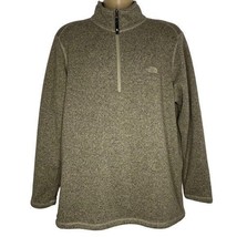 THE NORTH FACE Men&#39;s Utility Brown Pullover 1/4 Zip Jacket Sz Large - £30.45 GBP