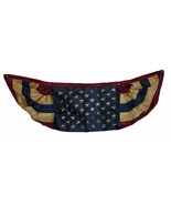 1.5x5 USA American Tea Stain Embroidered Nylon 2ply Flag 1.5&#39; x 5&#39; Bunti... - $27.89