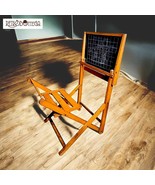 1950s Wooden School Desk with Movable Top and Folding Blackboard Vintage - $2,977.49 MXN