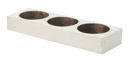 Distressed White 3 Hole Cheese Mold Candle Holder - $2,557.84 MXN