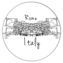 Italy Rome : Gift Coaster Italian Epat Country Souvenir Pride Outline Sketch - £3.92 GBP