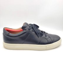 GREATS Brooklyn The Royale Men&#39;s Size 10.5 Lace Black Leather Low Top Sn... - £34.35 GBP