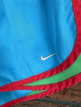 Nike Dri-Fit Running Shorts Medium Liner Pocket Blue Pink Green - $13.30