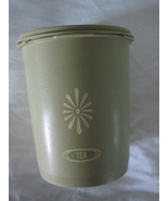 vintage Tupperware #809-6; Avocado Green TEA Storage Canister w/ Lid - $12.00