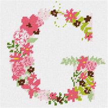 Pepita needlepoint kit: The Letter G Flowering, 7&quot; x 7&quot; - £37.37 GBP+