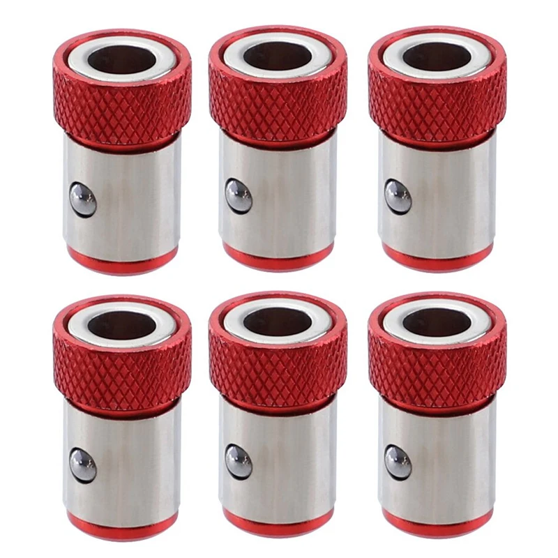 1/2/3/6PCS Universal Magnetic Ring for 6.35mm 1/4&quot; Drill Bit Magnet Powe... - $37.93