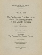 The Geology and Coal Resources of Coal-Bearing Portion of Lee County, Virginia - £33.63 GBP