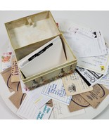 Vintage Wine Decorated Recipe Box w/ 38 Recipes - $308.69 MXN