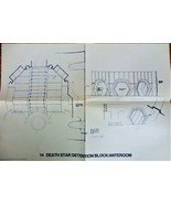 Death Star Star Wars Detention Center Diagram Print 70&#39;s Vtg 20th Centur... - $14.99