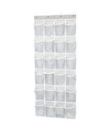 24 Pockets Large Clear Pockets Over The Door Hanging Shoe Organizer, Gra... - £14.18 GBP