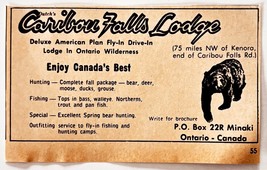 1970 Caribou Falls Hunting Lodge Advertisement Hunting Hotel Ontario F15W - $376.02 MXN