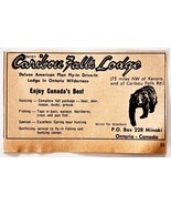 1970 Caribou Falls Hunting Lodge Advertisement Hunting Hotel Ontario F15W - $374.91 MXN