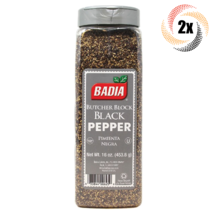 2x Pints Badia Butcher Block Black Pepper Seasoning | 16oz | Gluten Free! | - £27.99 GBP