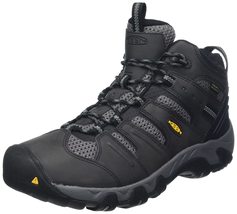 KEEN Men&#39;s Koven MID WP-M Hiking Boots, Black Steel Grey, 8 - £97.19 GBP