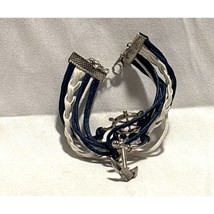 Nautical Multi-Layer Bracelet With Anchor &amp; Ship Wheel Charms - £7.70 GBP