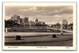 The Praca Paris Street View Rio De Janeiro Brazil UNP WB Postcard W8 - £4.57 GBP