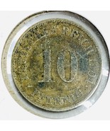 1904 J German Empire 10 Pfennig Coin - $56.26 MXN
