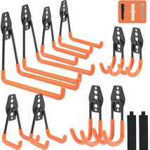 Upgraded 12 Pack Garage Hooks Double Heavy Duty With 2 Extension Cord St... - £44.72 GBP